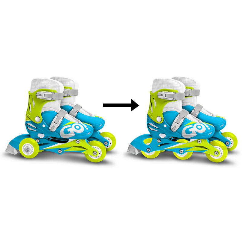 Patines de 3 Ruedas Niños Skids Control Talla 27-30 Azul