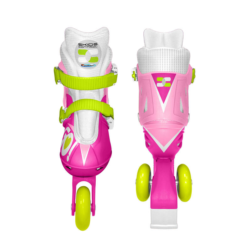 Skids Control inline skates verstelbaar roze/wit