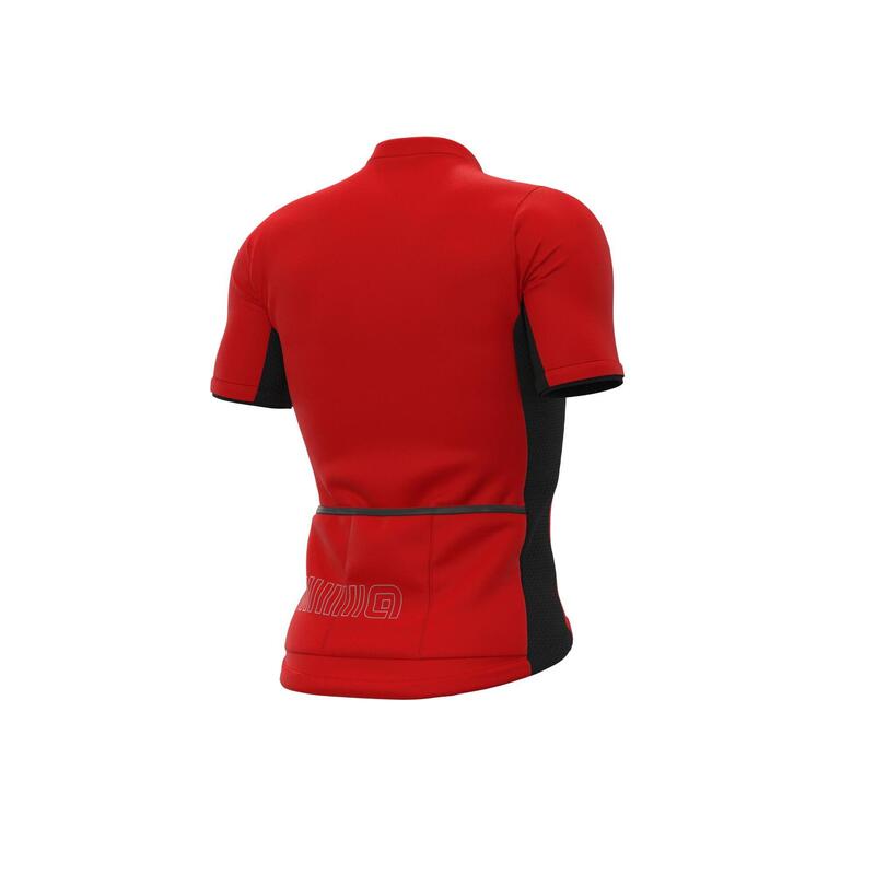 Maillot Manches Courtes Alé Color Block Rouge