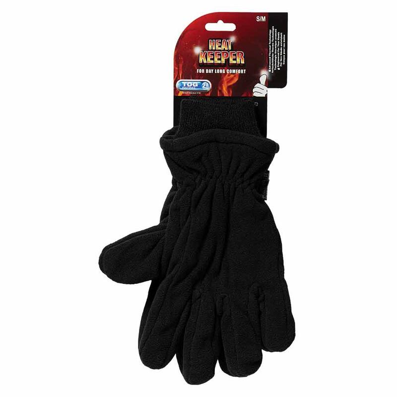Heatkeeper Heren Thermo Handschoenen Thinsulate/Fleece Zwart