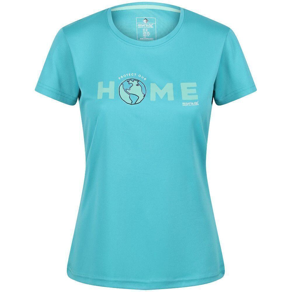 Womens/Ladies Fingal VI Earth TShirt (Turquoise) 1/5