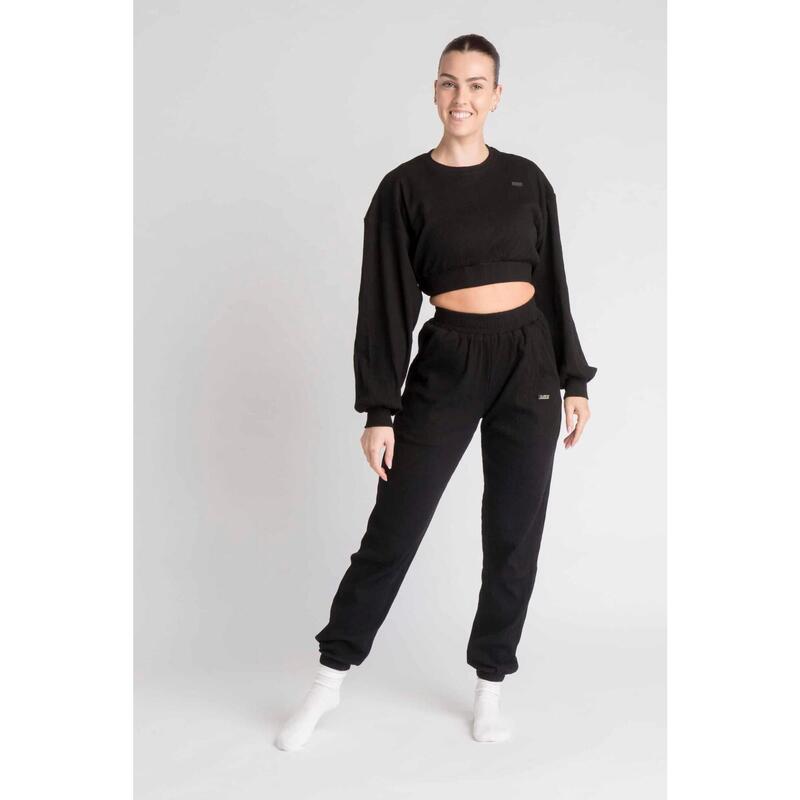 LOEWI Cropped Sweatshirt Canelada - Mulher - Preto