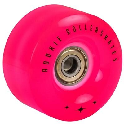 LED Flash Pink Quad Roller Skate Wheels inc ABEC 7 Bearings - Size: 58mm 1/1