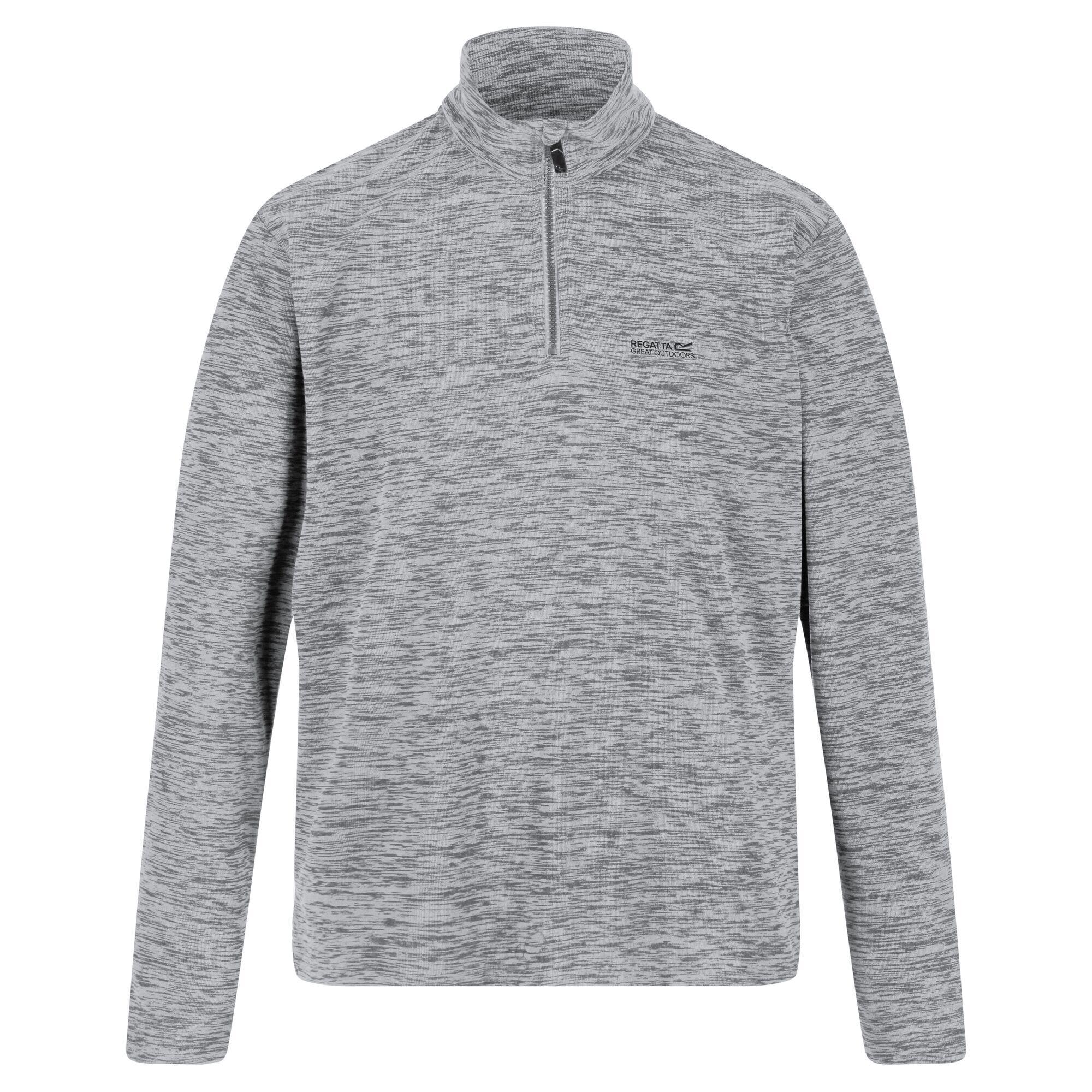 REGATTA Mens Elgor II Marl Half Zip Fleece Top (Silver Grey)