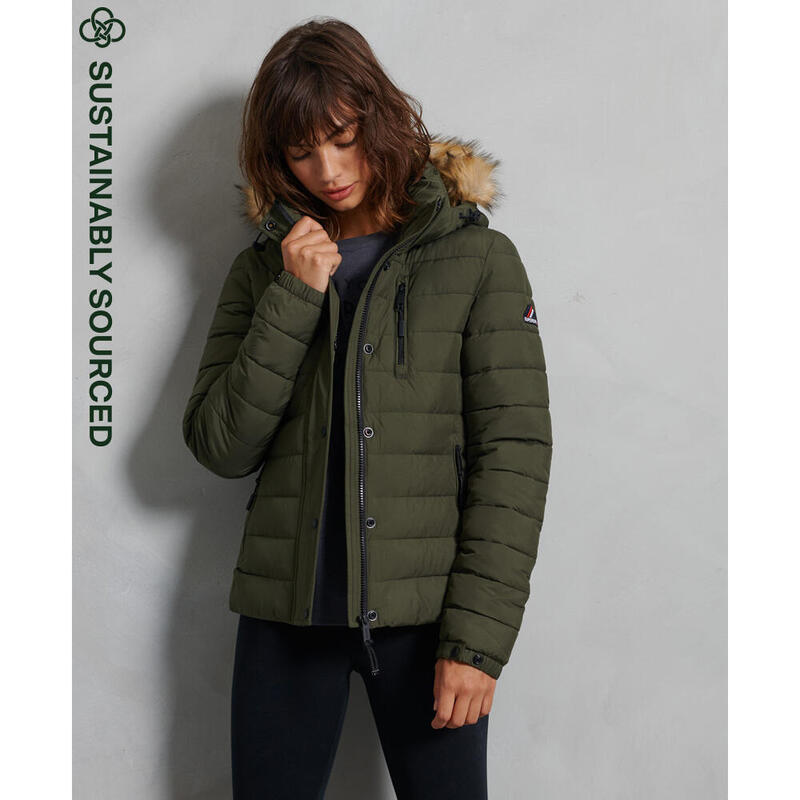 Veste classique avec fausse fourrure femme Superdry Fuji