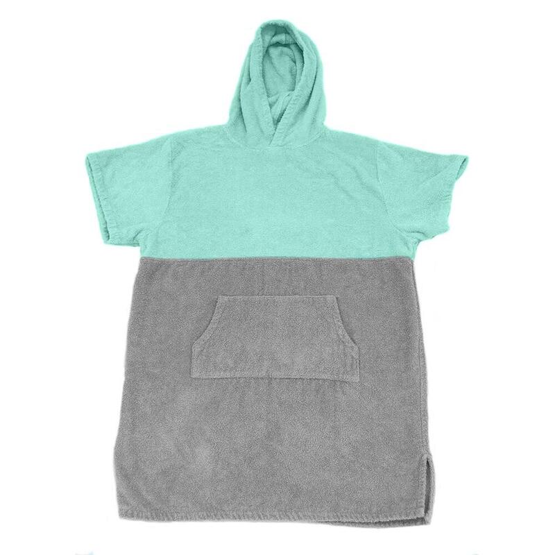 Poncho Toalla de Surf ponchmgl Adulto Menta/Gris M/L