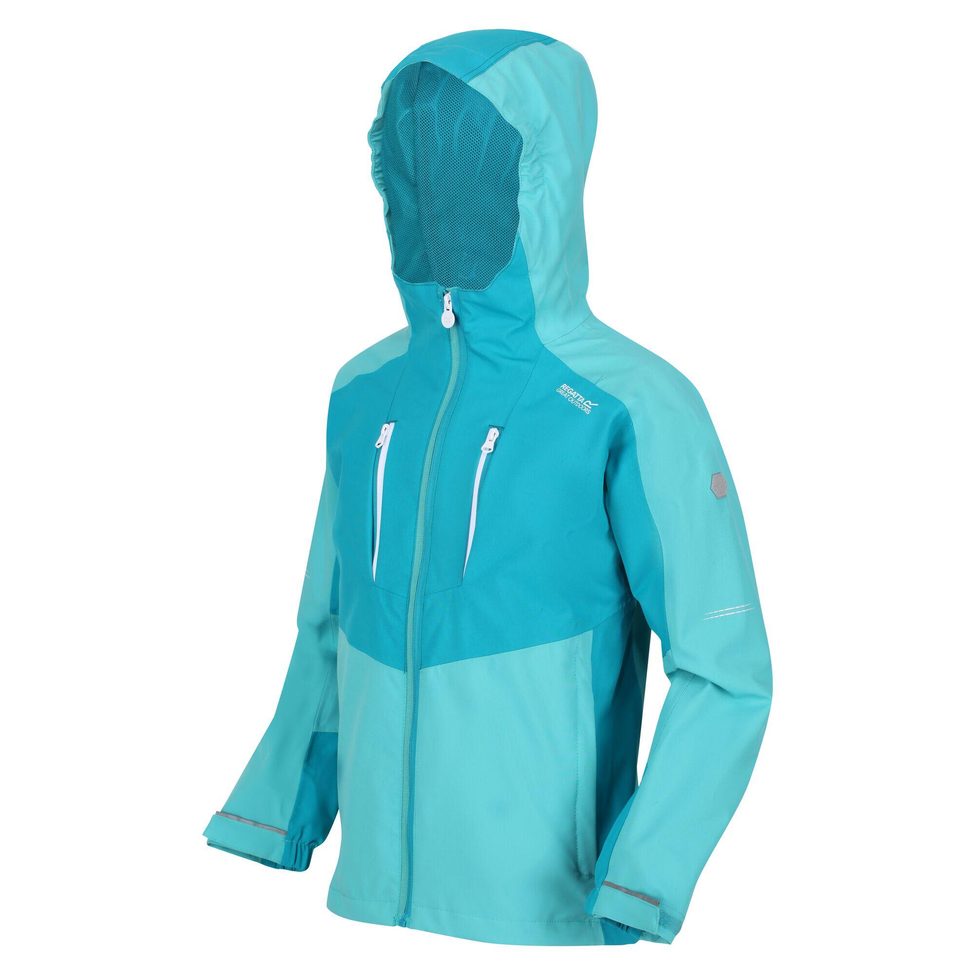 Childrens/Kids Highton III Waterproof Jacket (Turquoise/Enamel) 4/5