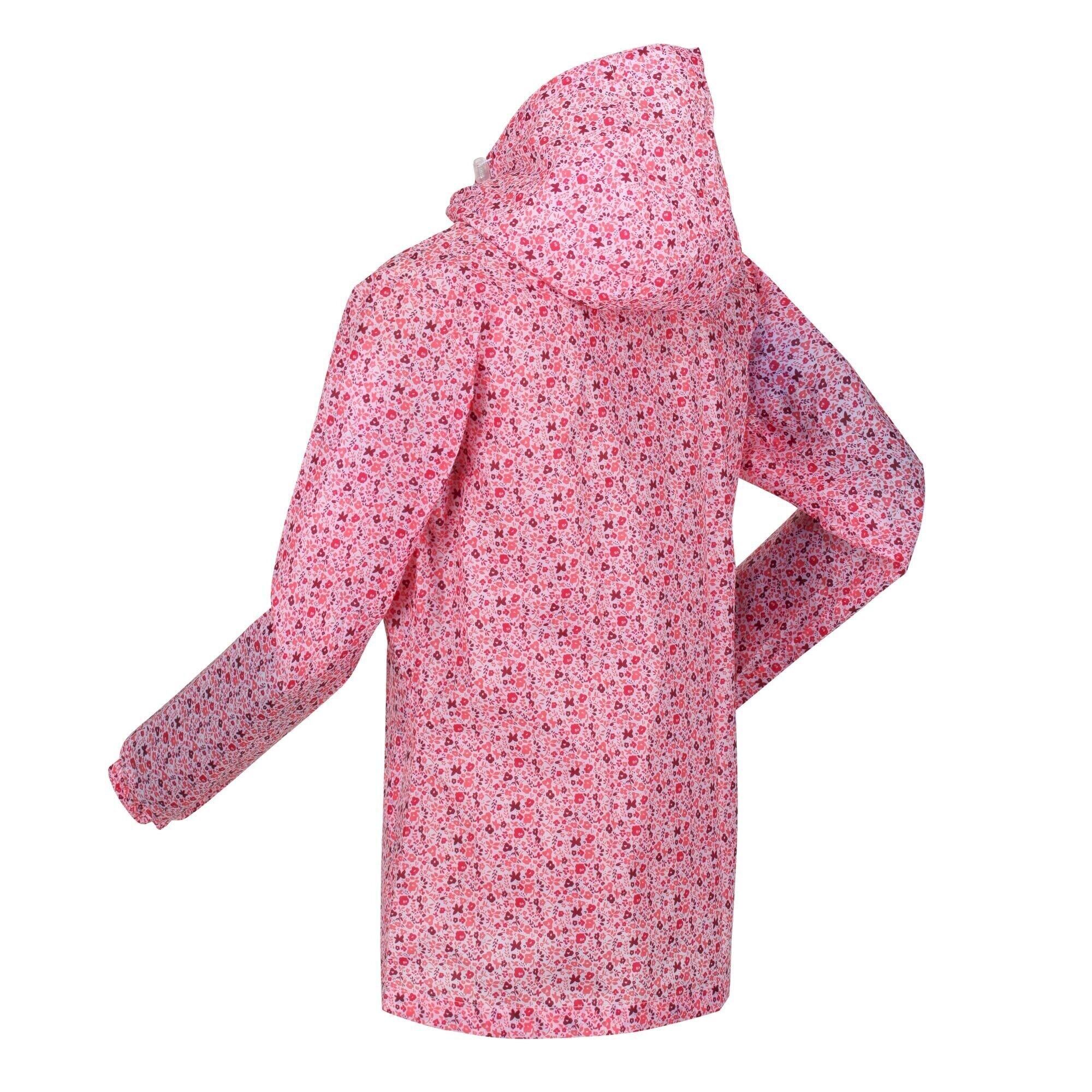Womens/Ladies Pack It Ditsy Print Waterproof Jacket (Tropical Pink) 4/5