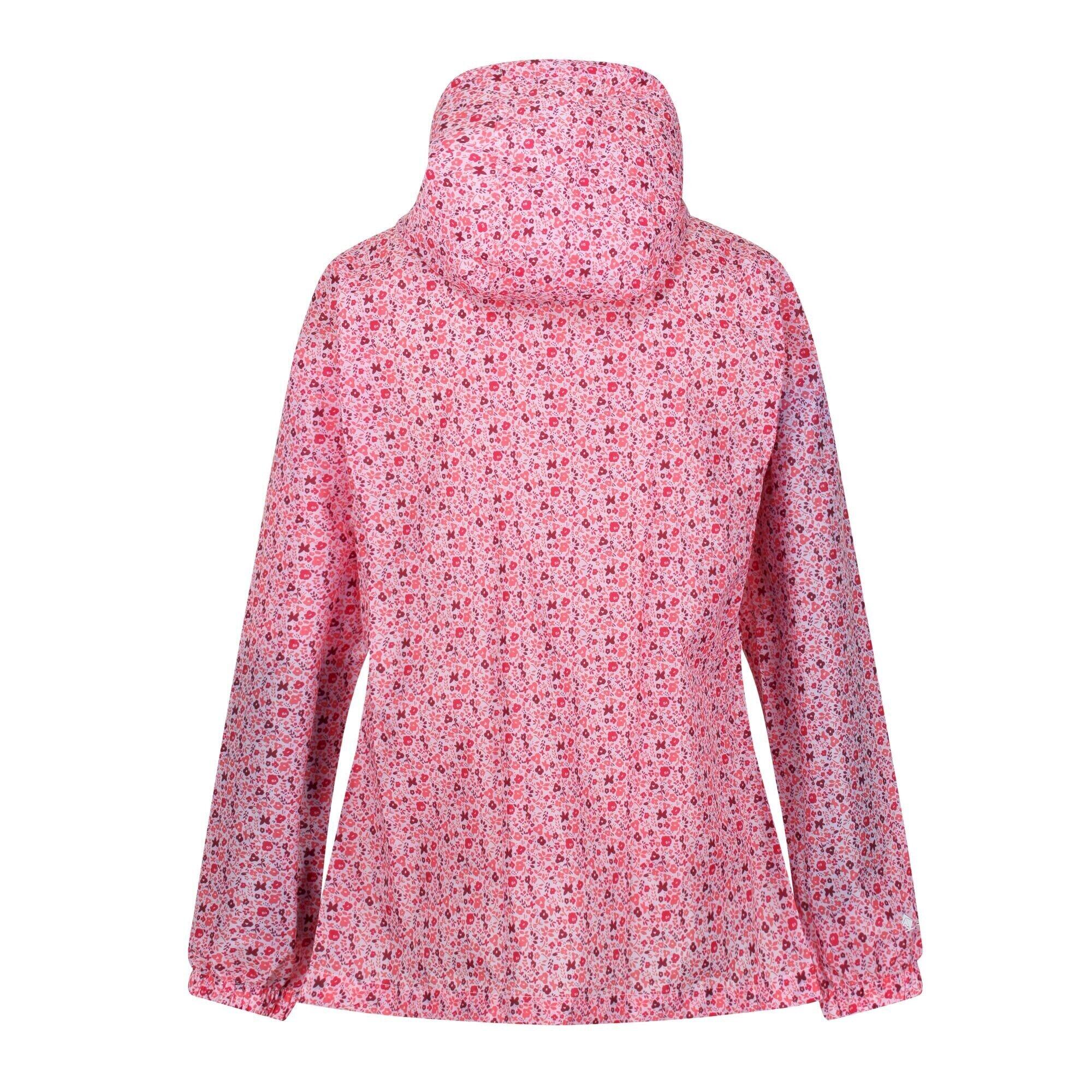 Womens/Ladies Pack It Ditsy Print Waterproof Jacket (Tropical Pink) 2/5