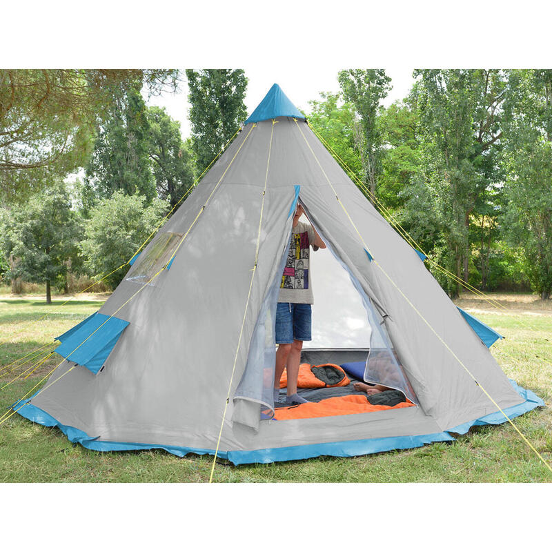 Tipi tent Tipii - Campingtent – 6 personen – 250 cm stahoogte – 365 cm diameter