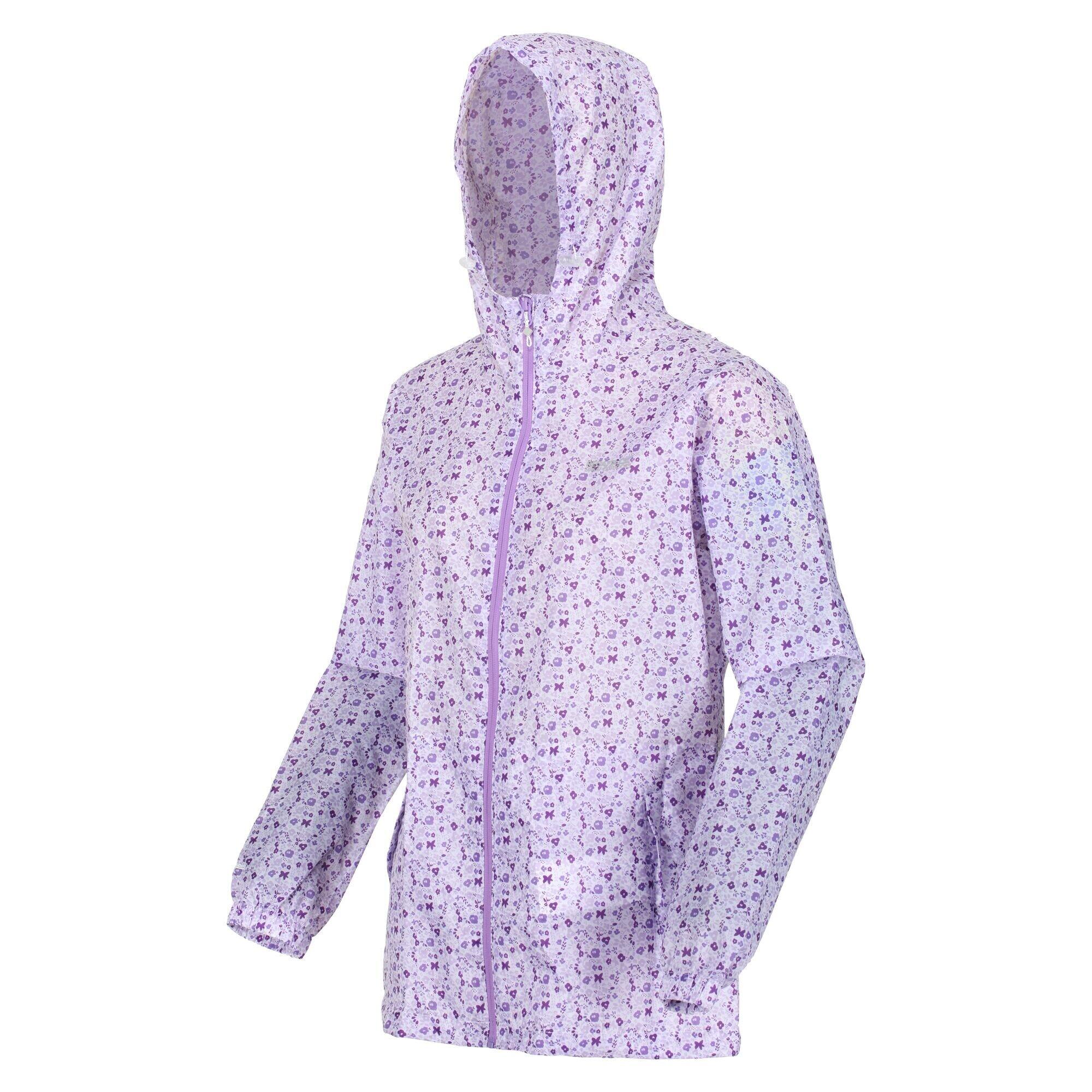 Womens/Ladies Pack It Ditsy Print Waterproof Jacket (Light Amethyst) 3/5