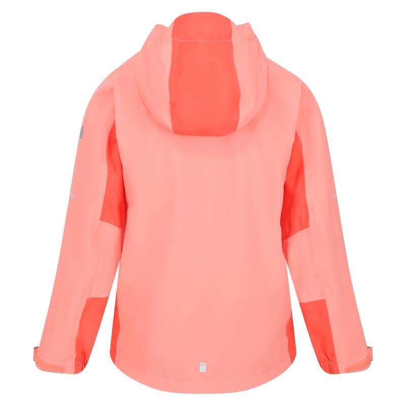 Chaqueta Impermeable Highton III para Niños/Niñas Coral Fusión, Melocotón Neón