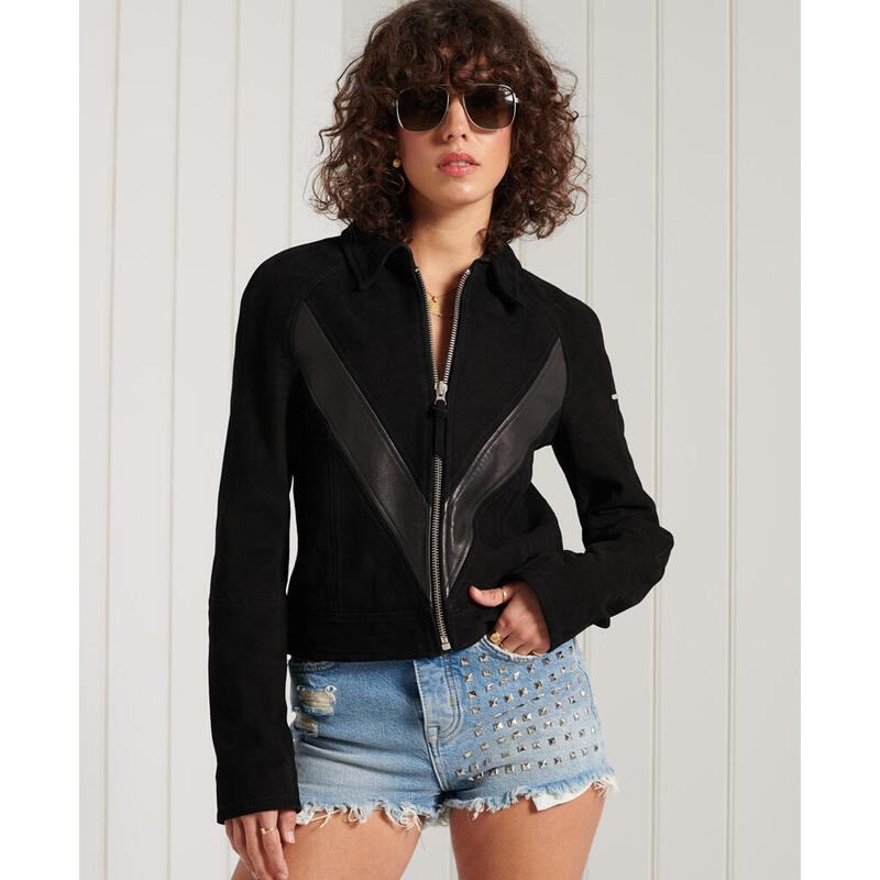 Veste en cuir femme Superdry Gig