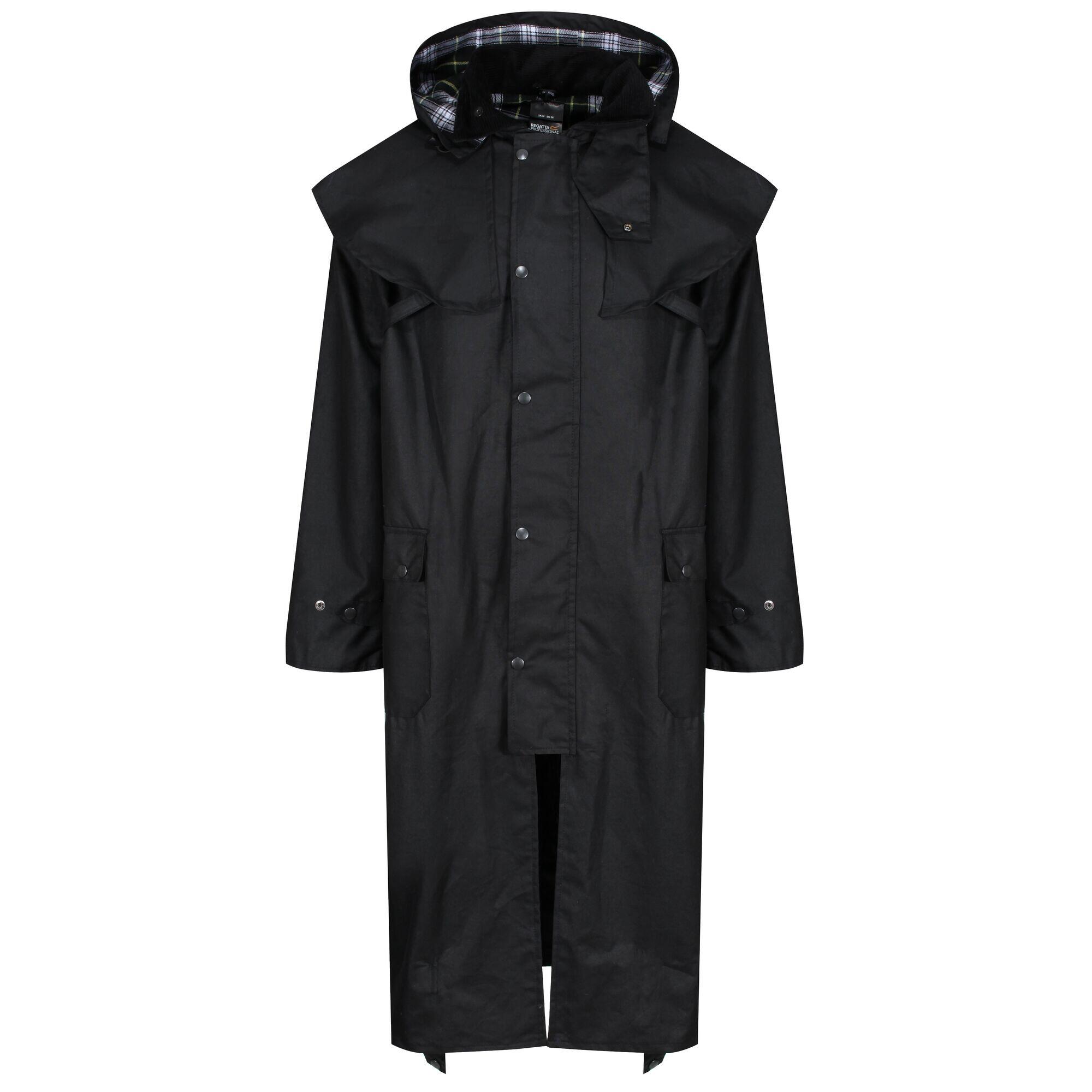 REGATTA Mens Cranbrook Waterproof Wax Jacket (Black)