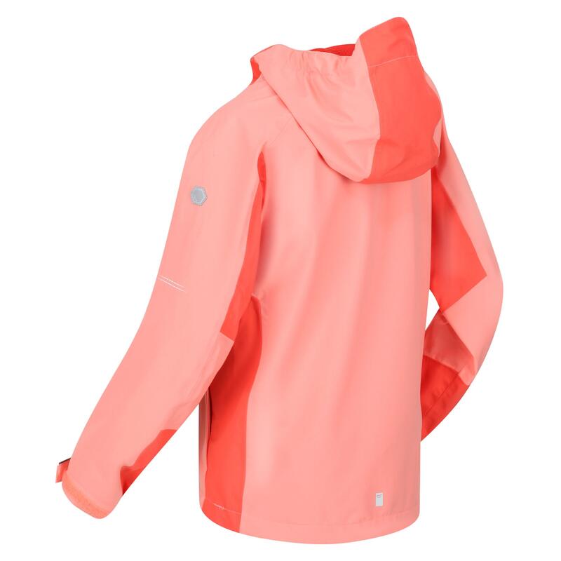 Chaqueta Impermeable Highton III para Niños/Niñas Coral Fusión, Melocotón Neón