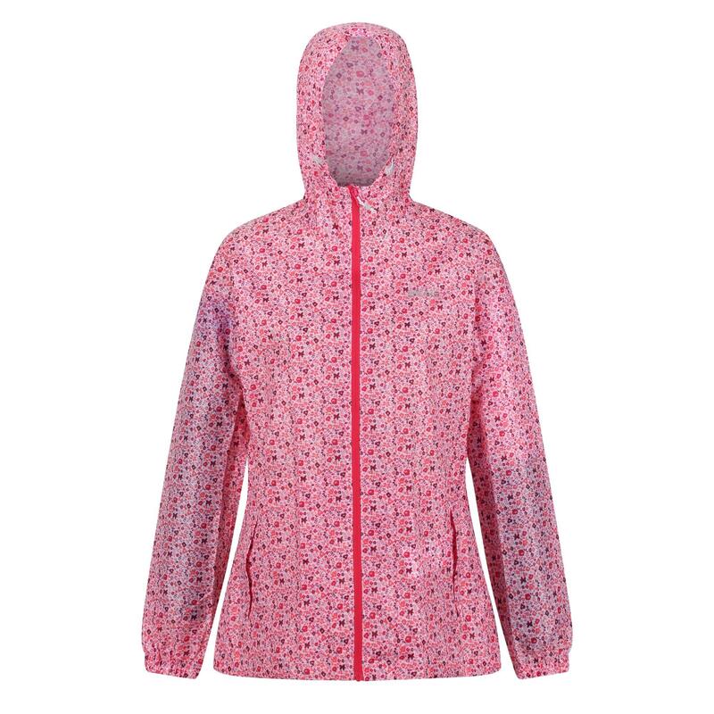 Dames Pack It Ditsy Print Waterdicht Jasje (Tropisch Roze)