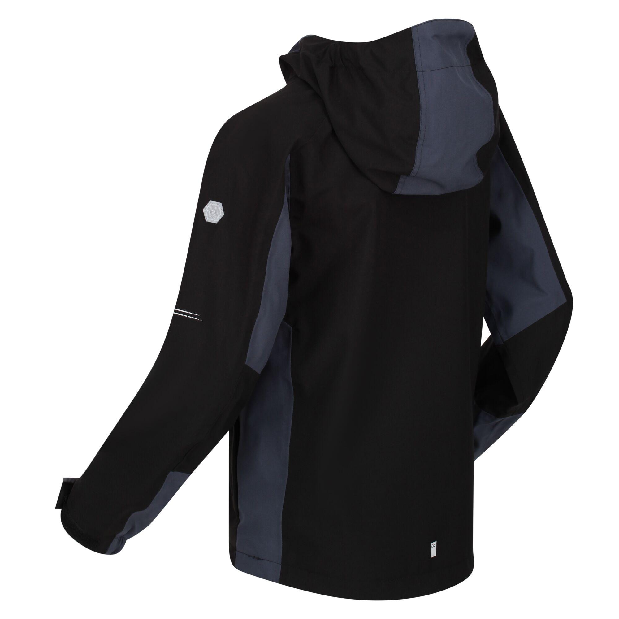 Childrens/Kids Highton III Waterproof Jacket (Black/India Grey) 3/5