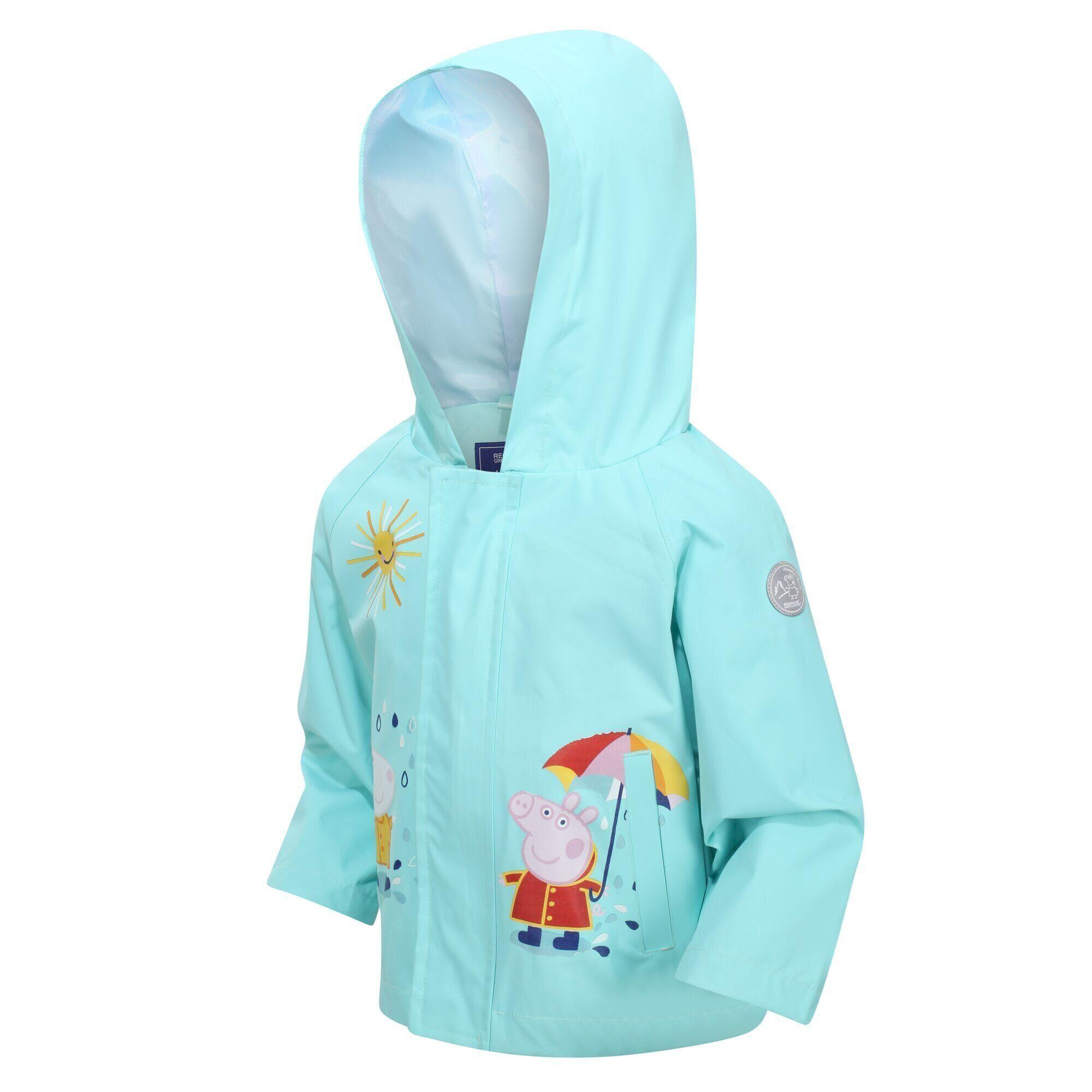 Children's waterproof jacket (Light blue)