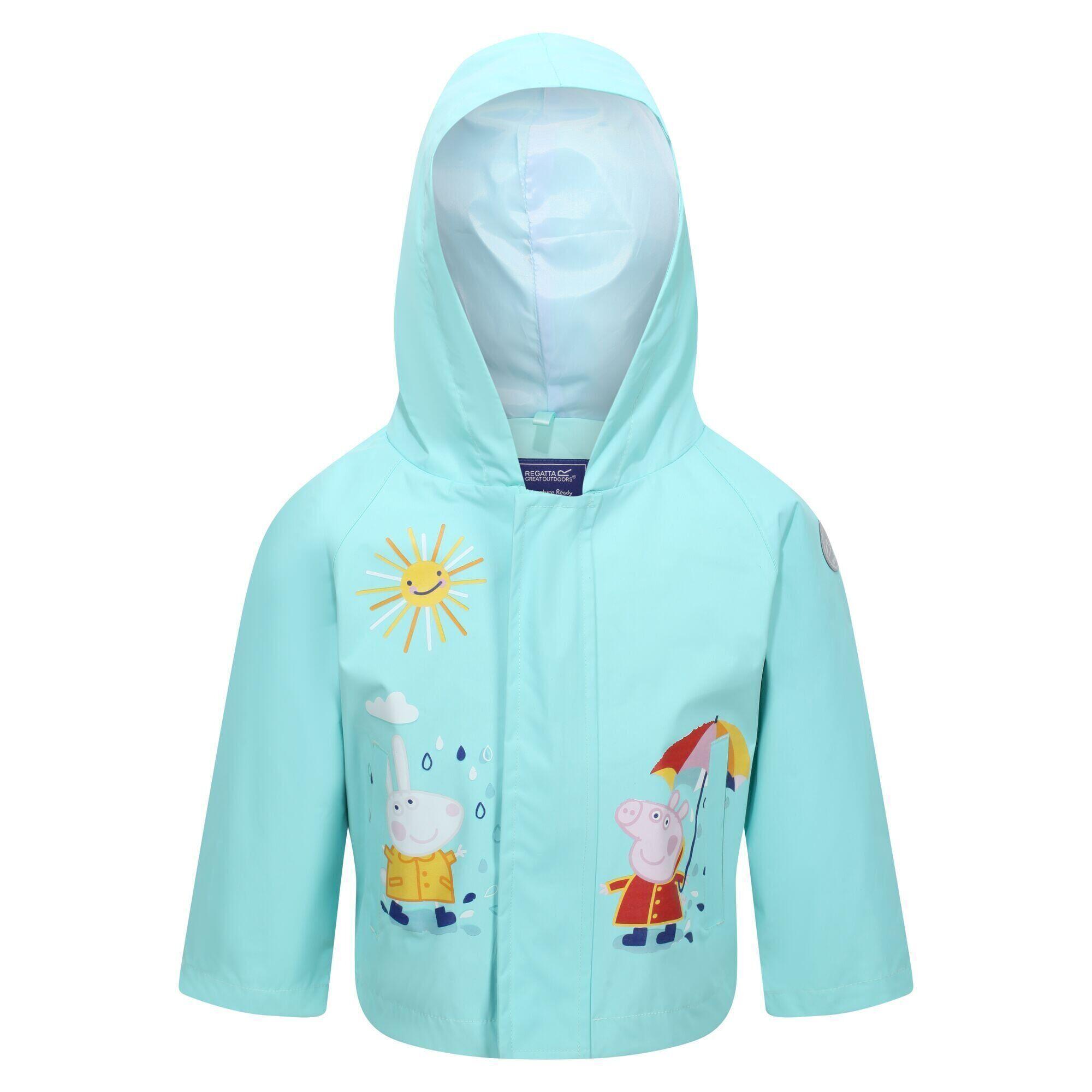 Children's waterproof jacket (Light blue)