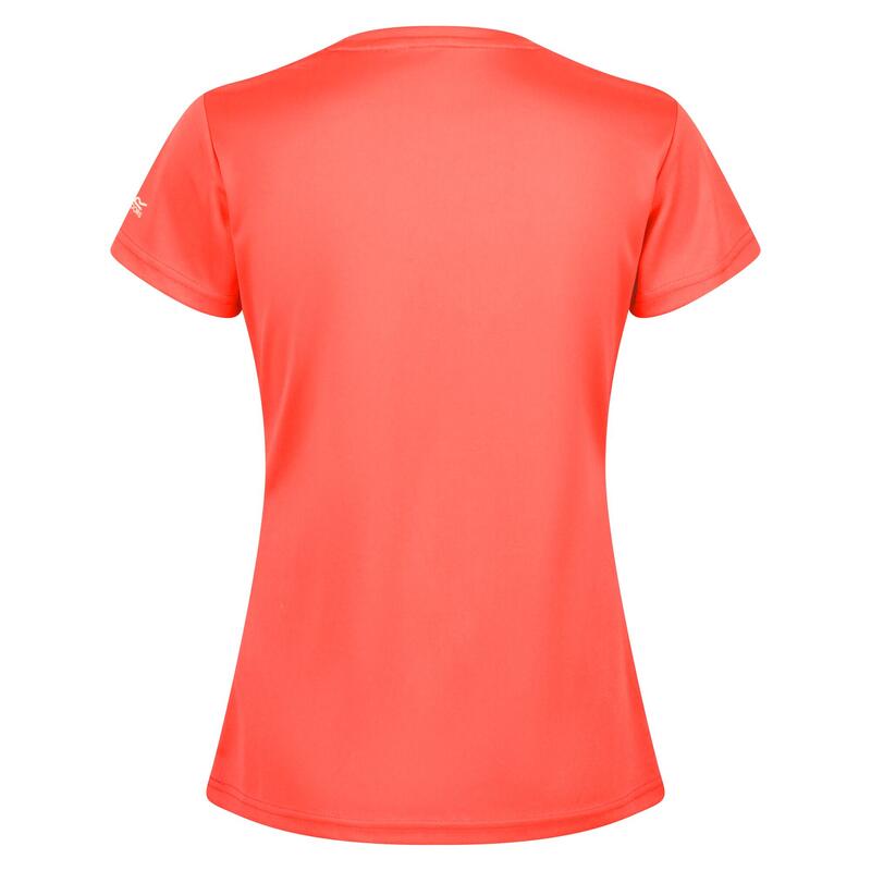 T-Shirt Montanha Fingal VI Mulher Pêssego Neon