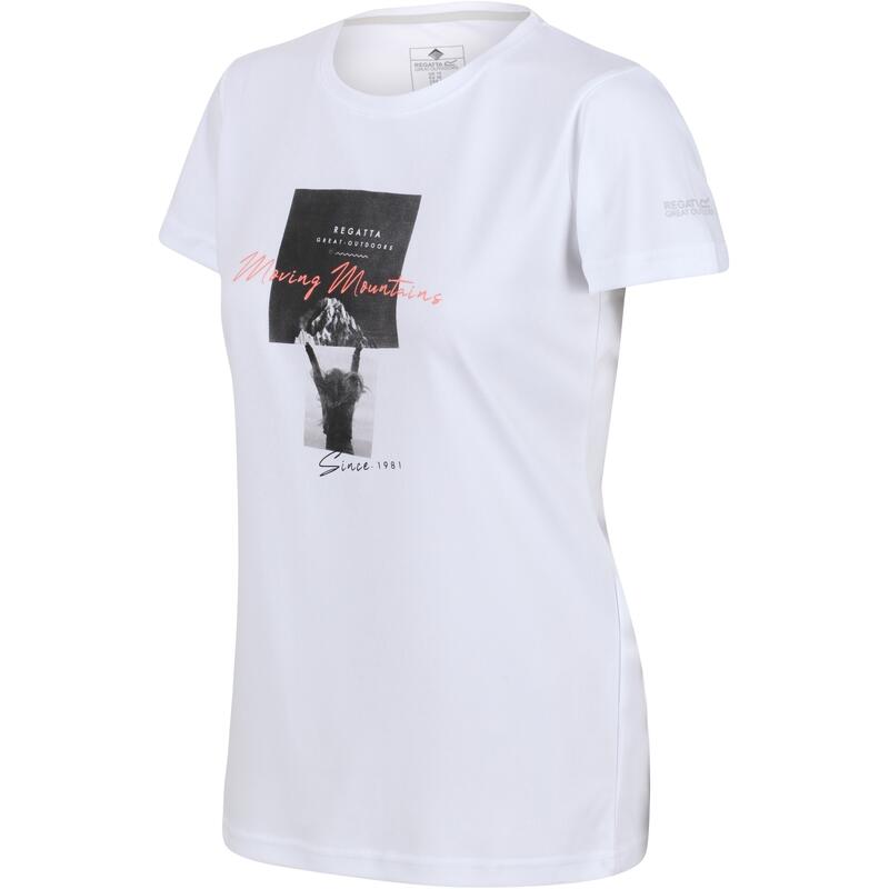 T-Shirt Montanha Fingal VI Mulher Branco