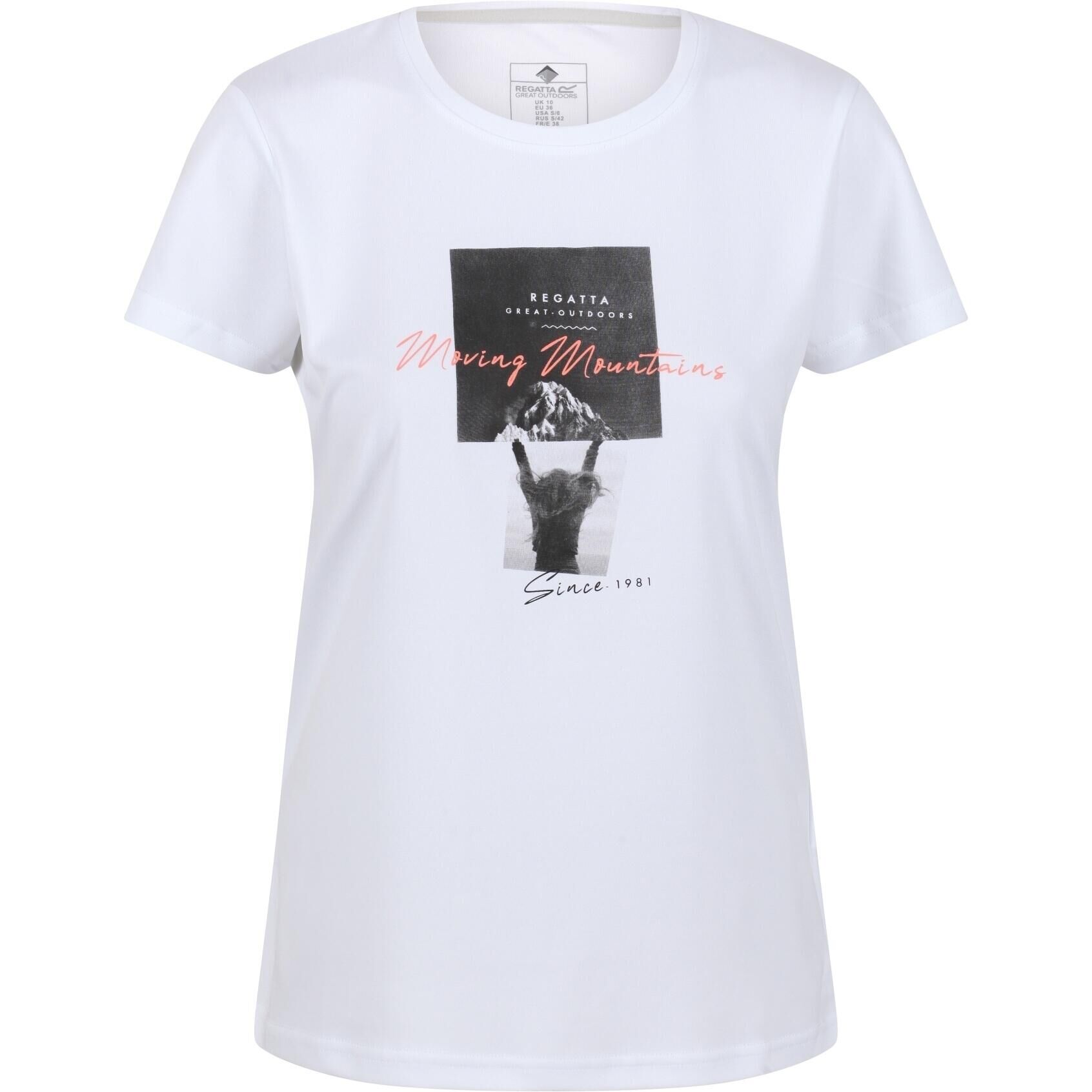REGATTA Womens/Ladies Fingal VI Mountain TShirt (White)