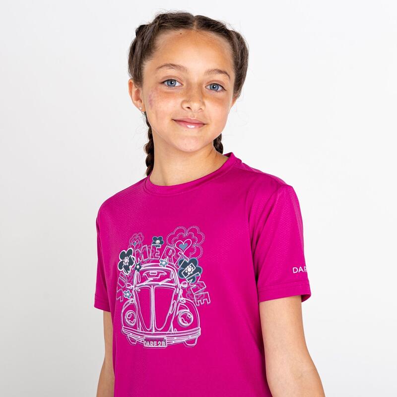 Camiseta Rightful Coche para Niños/Niñas Fucsia