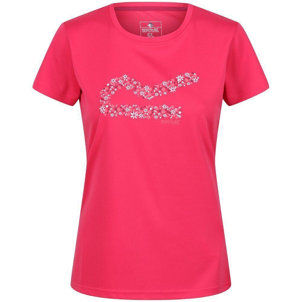 REGATTA Womens/Ladies Fingal VI Flower TShirt (Rethink Pink)