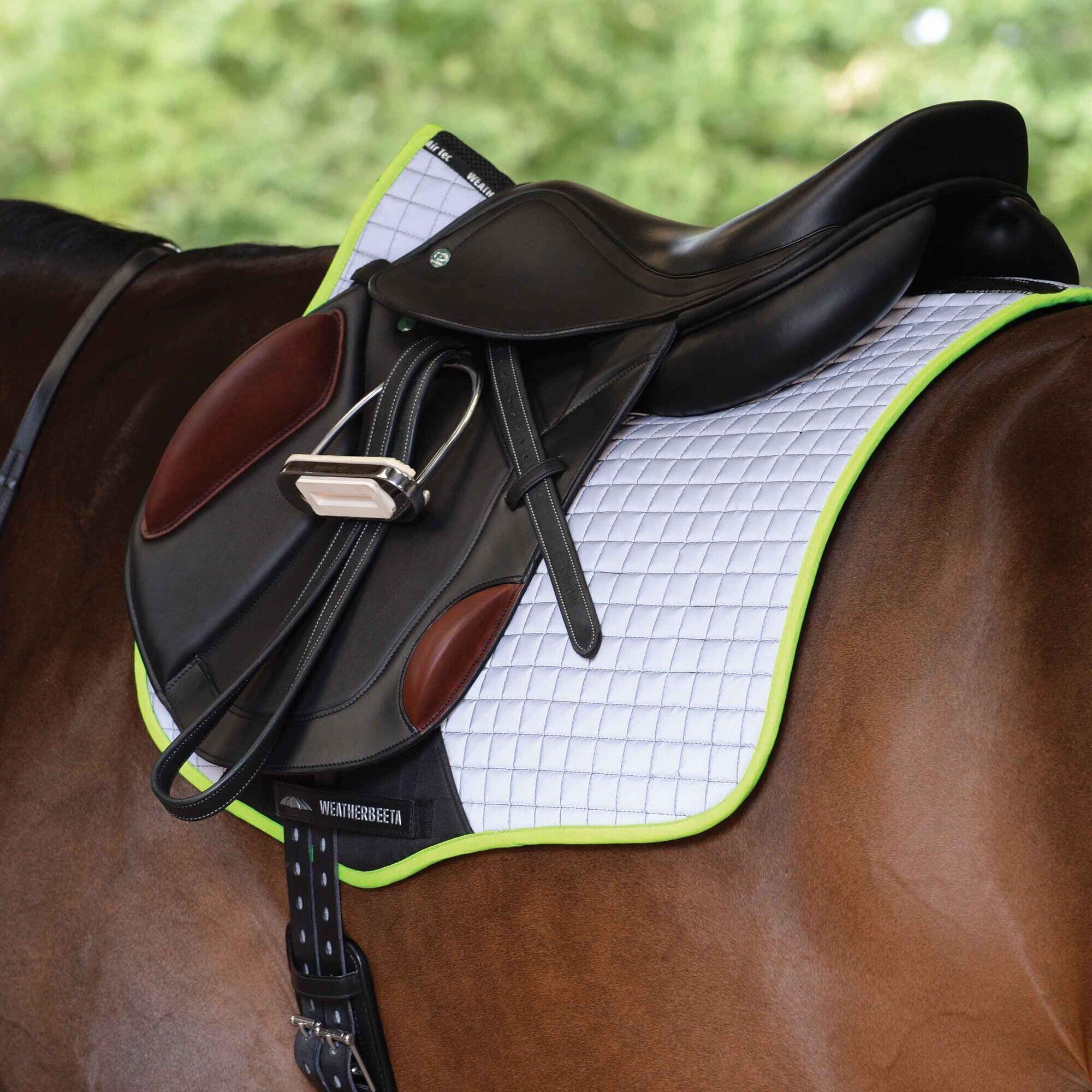 Prime Reflective Horse Saddlepad (Silver/Yellow) 2/2