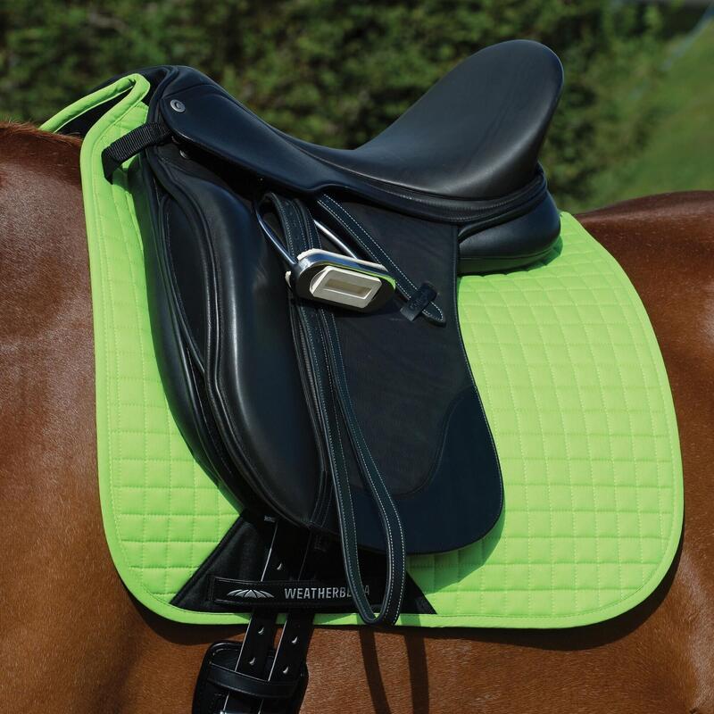 Tapis de selle de dressage pour chevaux PRIME (Vert fluo)