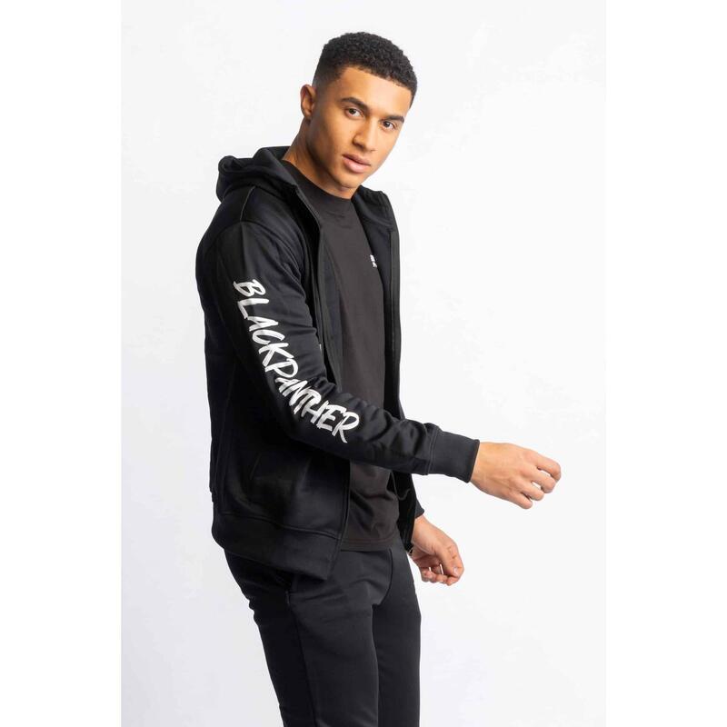 Black Panther Sweatshirt Com Capuz e Fecho Slim Fit - Homem - Preto