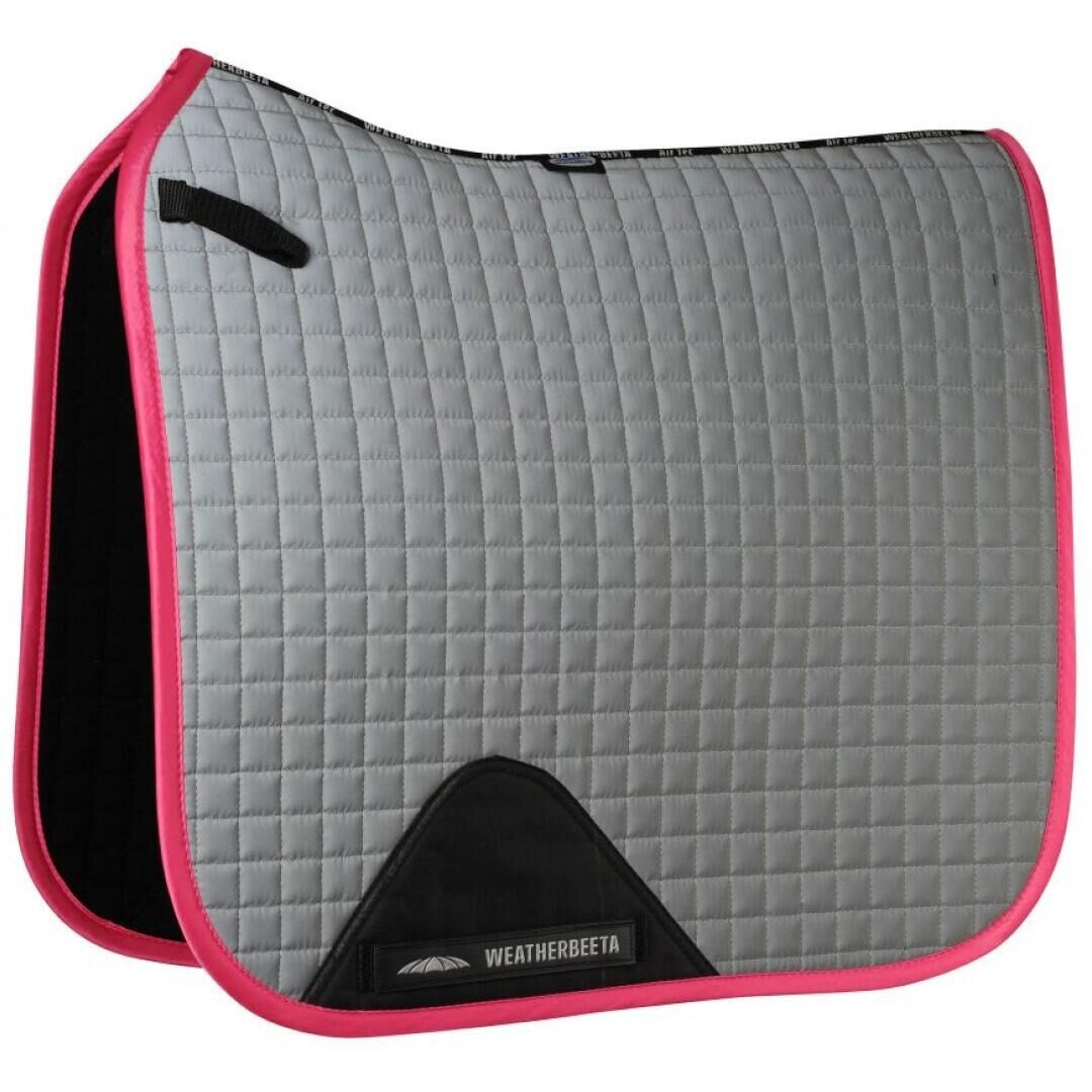 WEATHERBEETA Prime Reflective Horse Dressage Saddlepad (Silver/Pink)