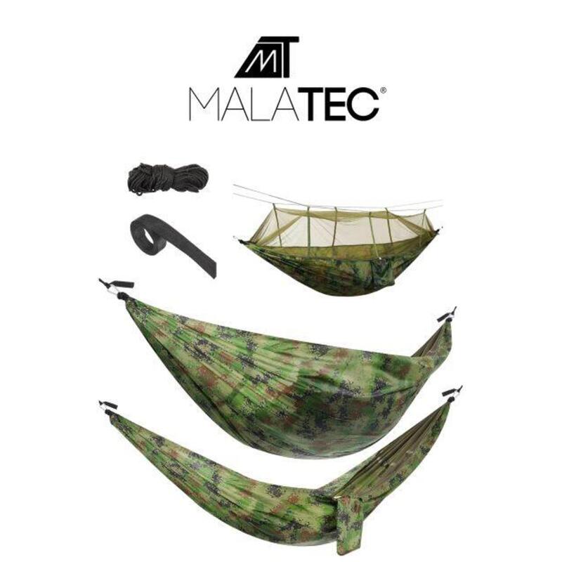 Survivalowy Hamak MALATEC Santiago Army, z moskitierą 260x140cm