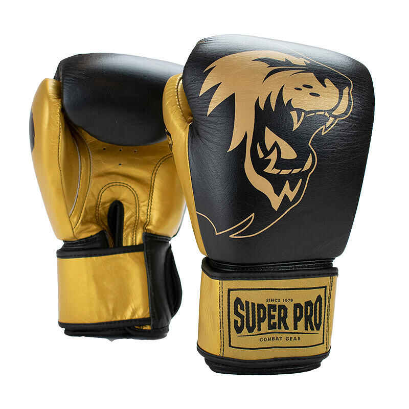 Super Pro Boxsackhandschuhe Undisputed, Größe L, Schwarz-Gold