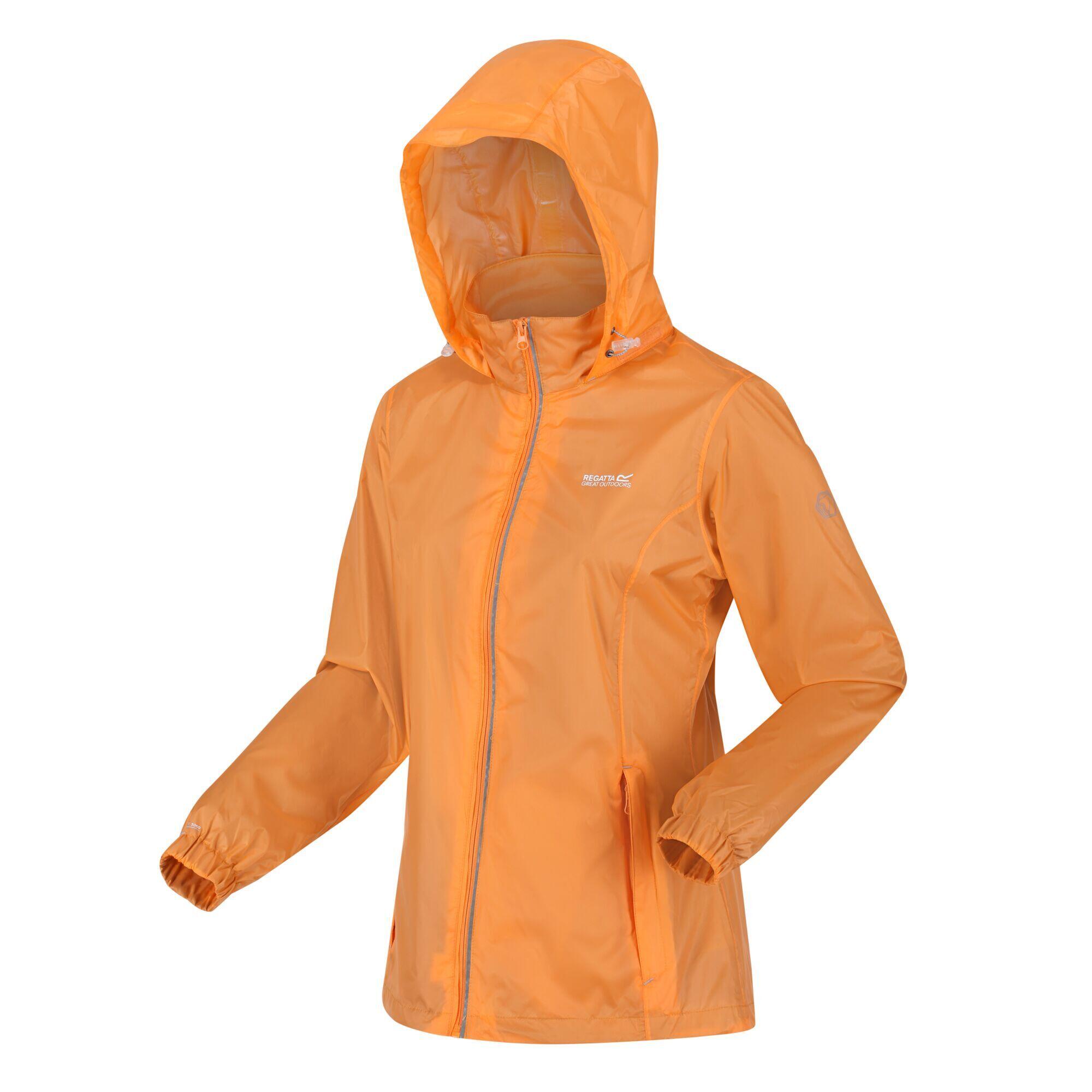 Corinne IV Women's Fitness Waterproof Rain Jacket - Light Orange 5/7