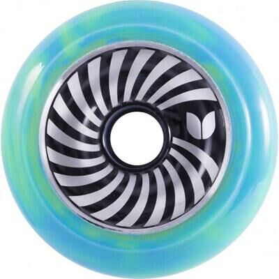 BLAZERPRO Vertigo Green/Blue Swirl Aluminium Hub Scooter Wheel