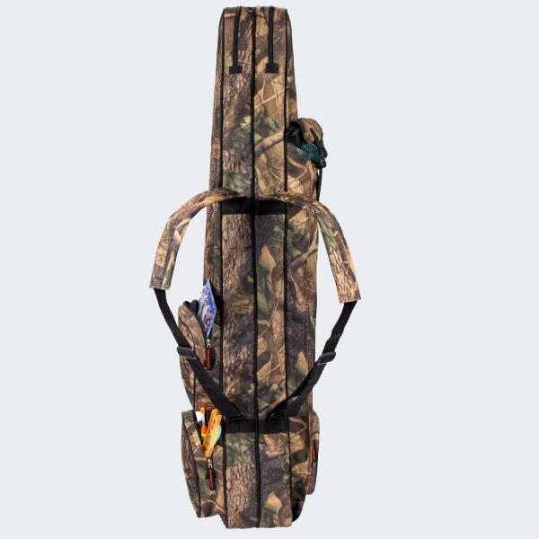 Valigia per 4 canne da pesca | 2 scomparti | Camouflage | 125 cm - 210 cm