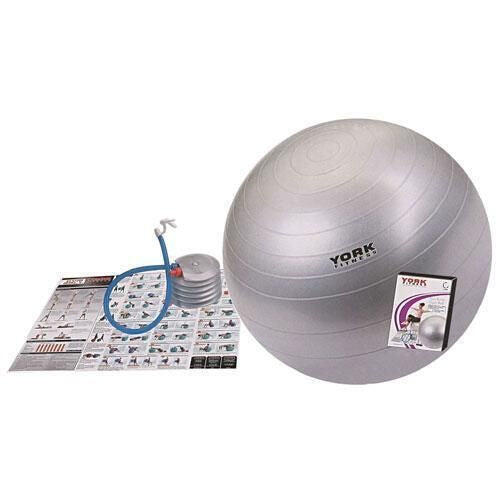 York 65cm Gym Exercise Ball with DVD