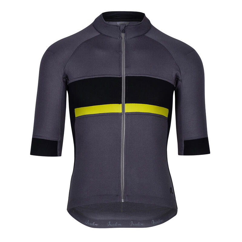 Maillot à manches courtes de cyclisme pour hommes Gravel Gris Acier