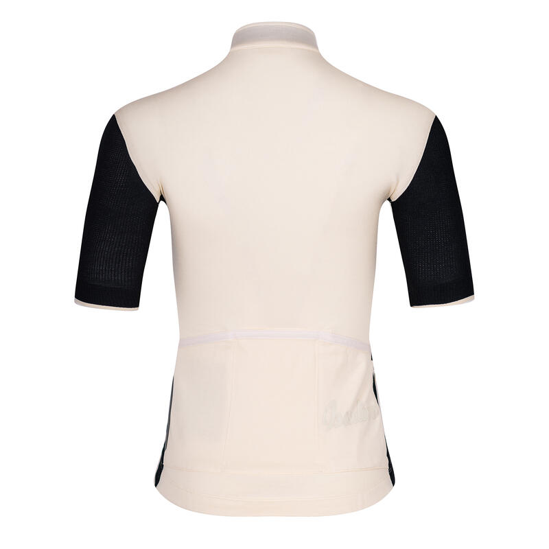 Maglia a manica corta da ciclismo da donna Signature Bianco Antico/Nero Jet