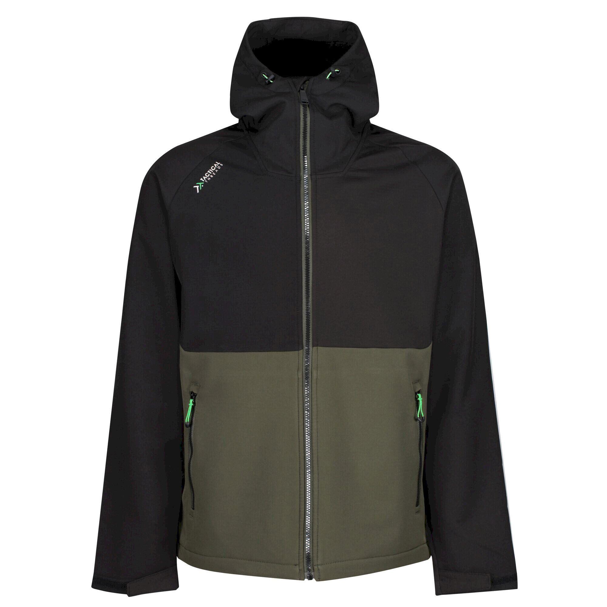 REGATTA Mens Surrender Soft Shell Jacket (Dark Khaki/Black)