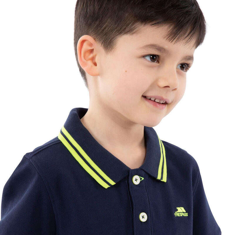 "Outline" Poloshirt für Jungen Marineblau