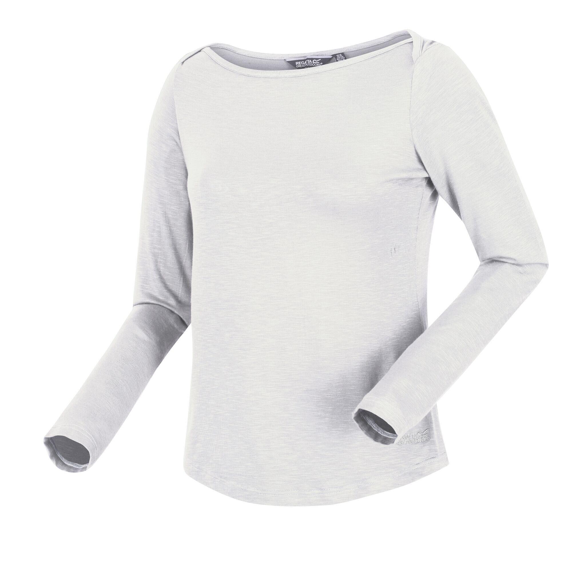 Womens/Ladies Lakeisha LongSleeved TShirt (White) 3/4