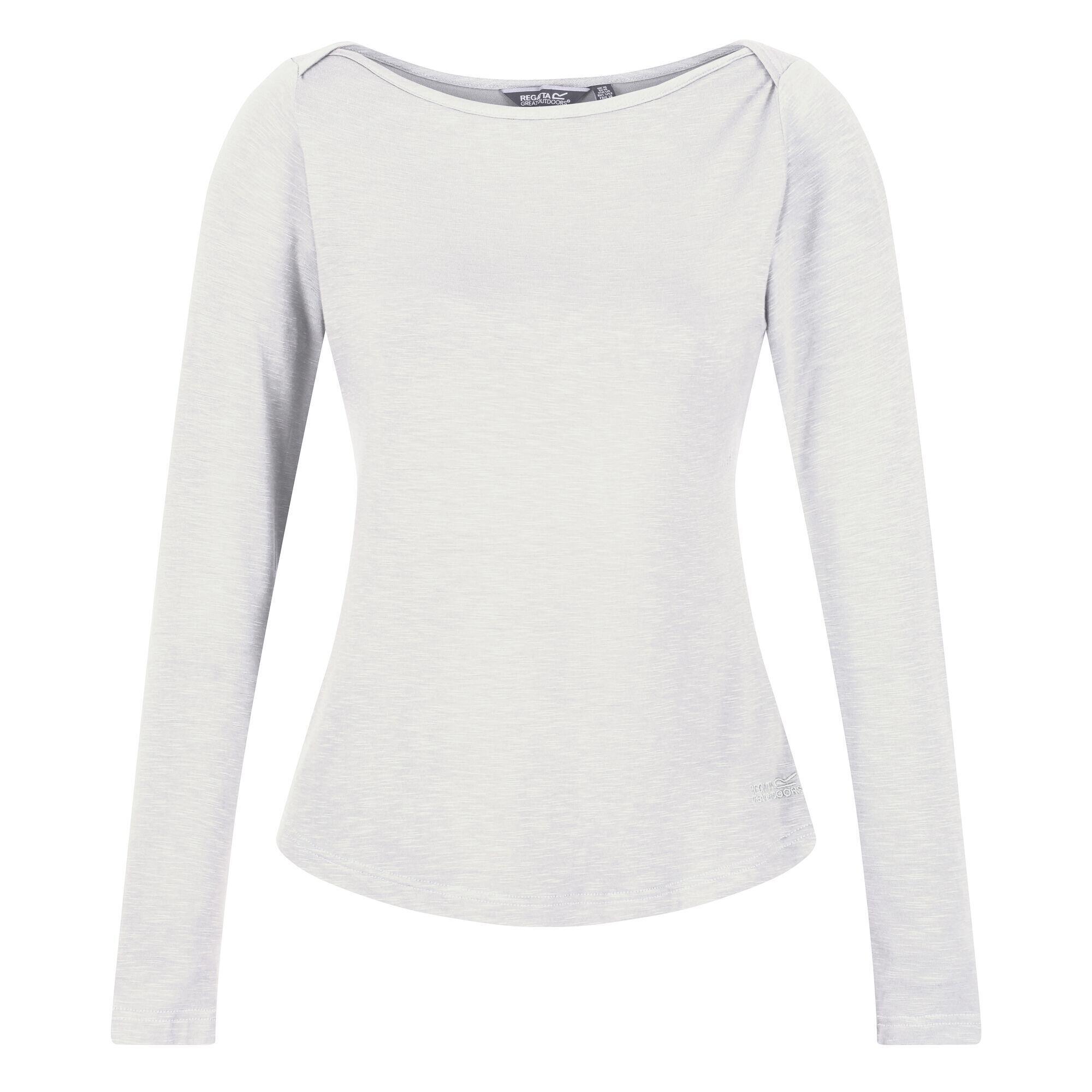 Womens/Ladies Lakeisha LongSleeved TShirt (White) 1/4