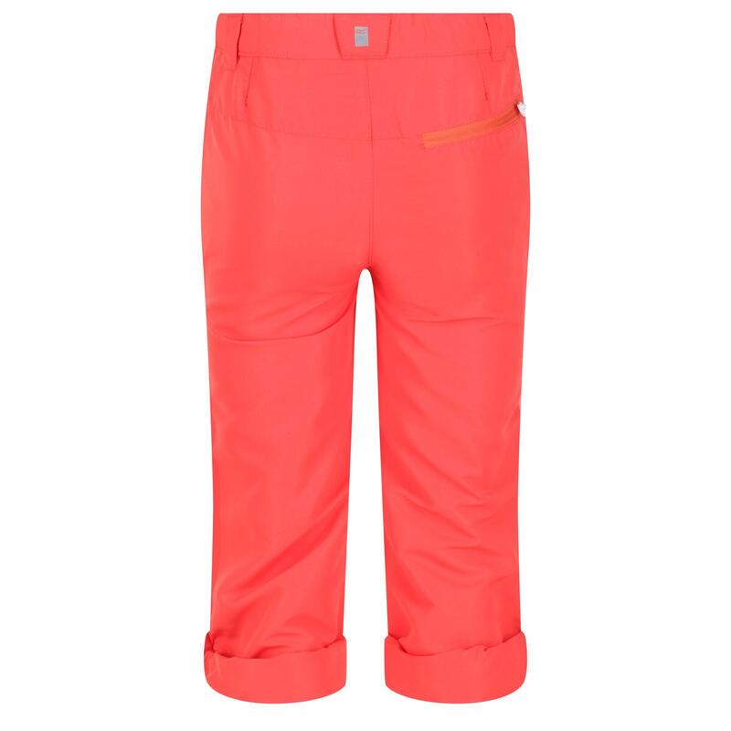 Pantaloni Montagna Bambini Regatta Sorcer V Pesca Fluo Corallo Fusione