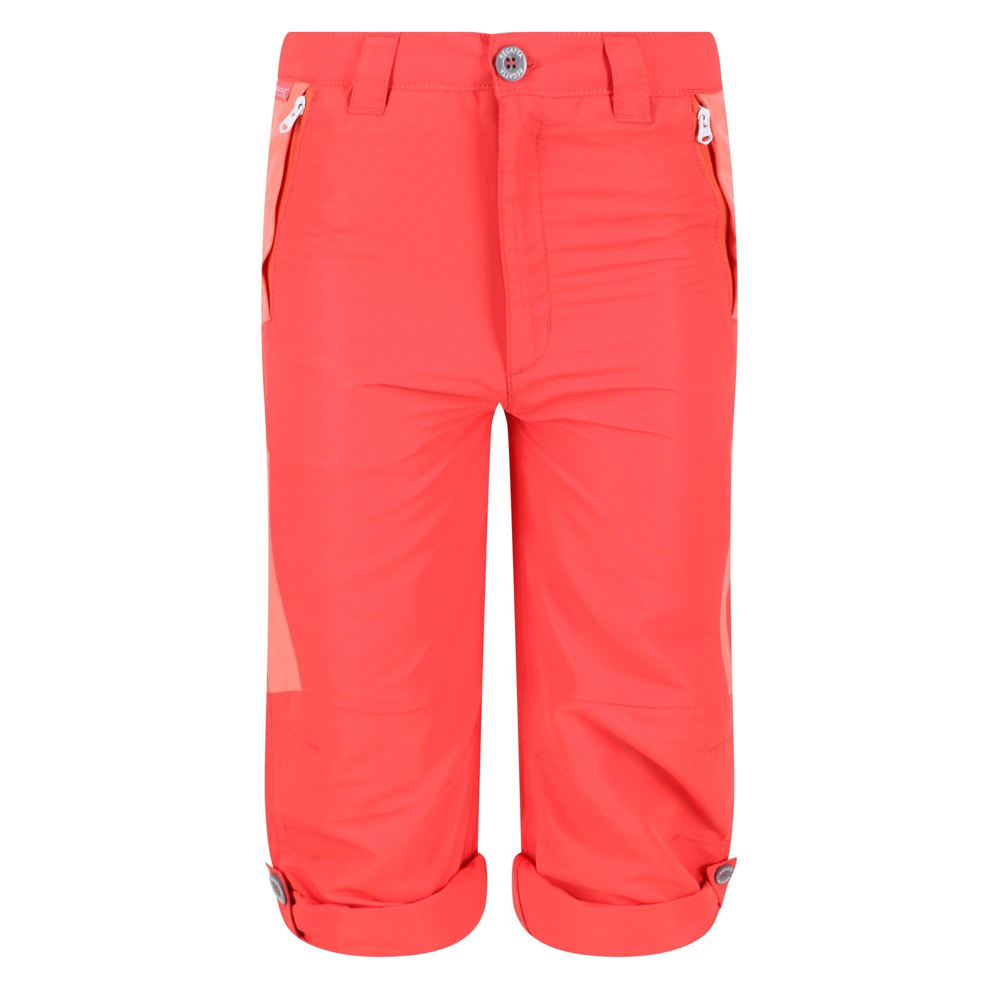 REGATTA Childrens/Kids Sorcer V Mountain Trousers (Neon Peach/Fusion Coral)