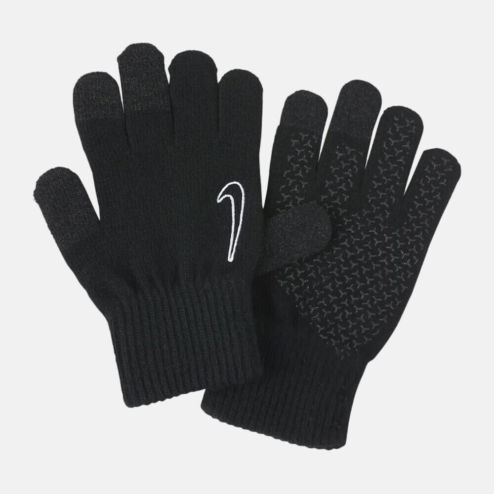 Childrens/Kids Knitted Tech Grip Gloves (Black) 3/3
