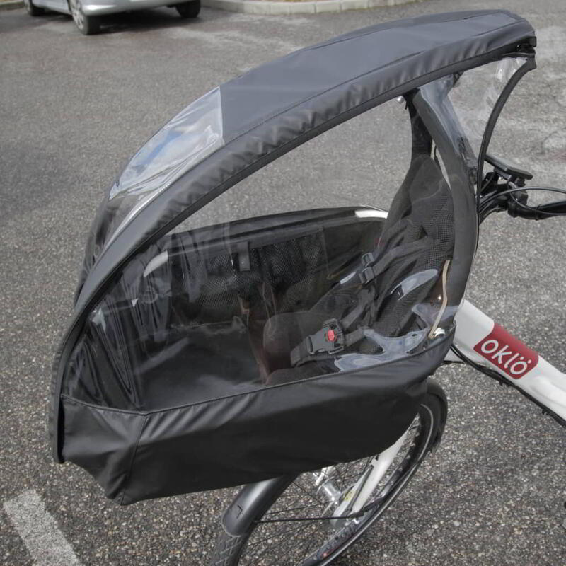 Vélo cargo compact électrique - Familéö 7 vitesses Blanc + accessoires  enfant OKLÖ