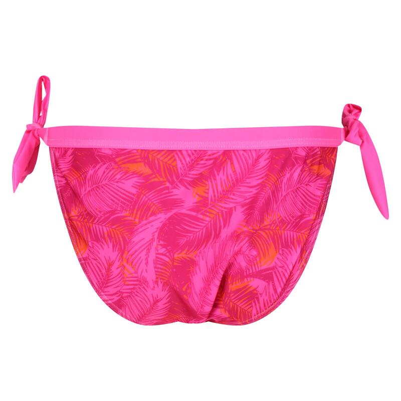 Dames Flavia Palm Leaf Bikinibroekje (Fusion Roze)