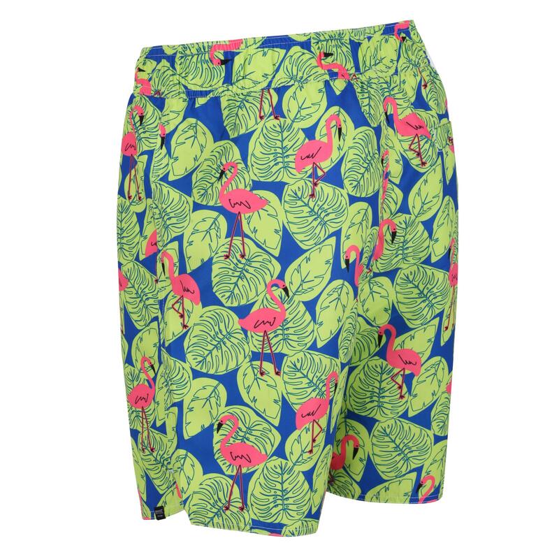 Heren Hamza Flamingo Zwemshorts (Heldere Kiwi)